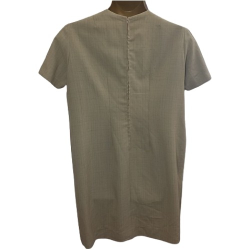 Size 18 Linen Look Below Knee Short Sleeve Sheath Dress - Picture 5 of 6